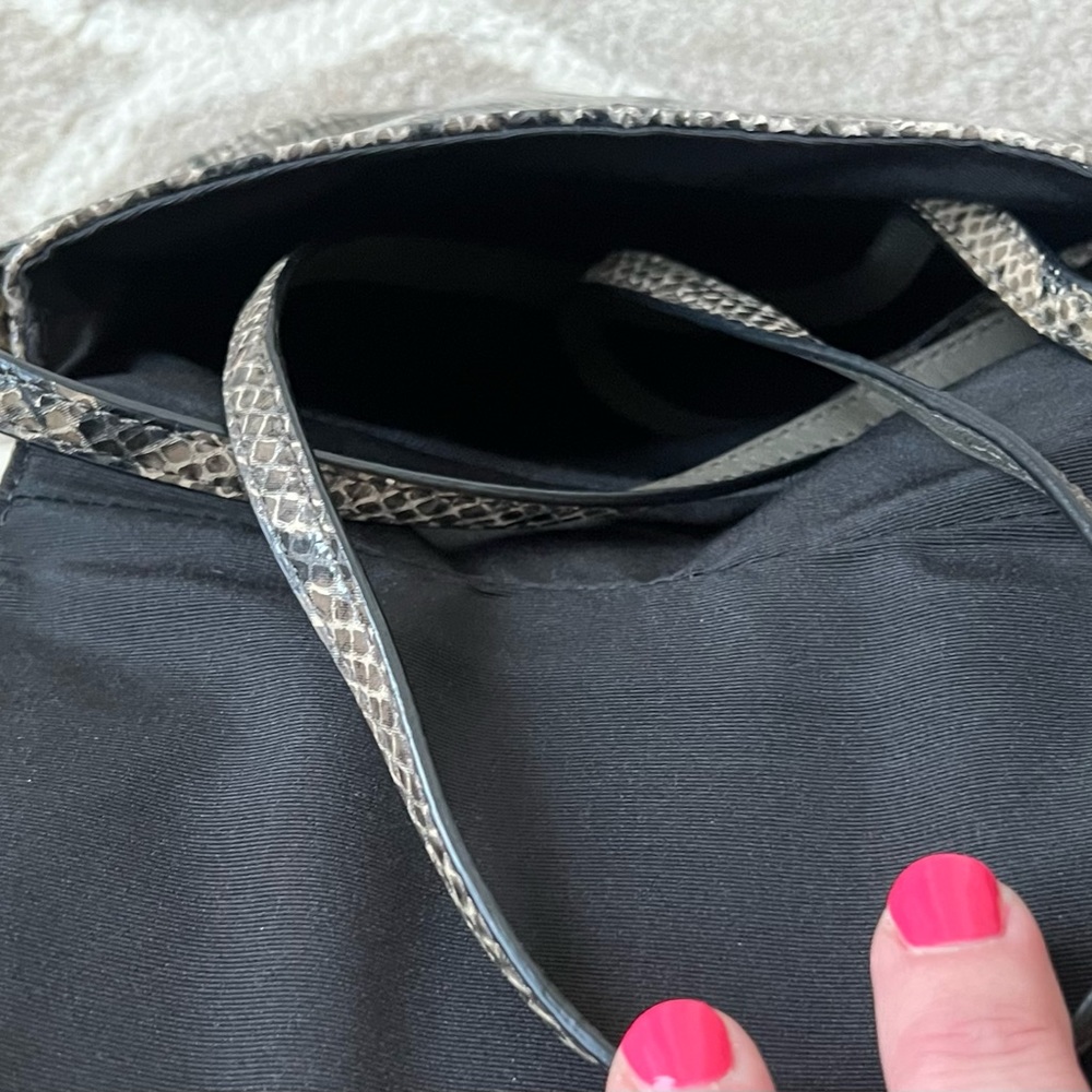 COACH - Python-Texture Crossbody Bag in Neutral S… - image 3